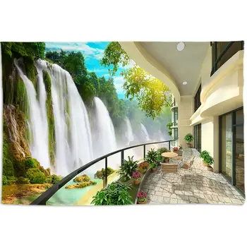 Velké 200x300cm Gobelín Vodopád Příroda Zavěšení na Zeď 3D Indická Mandala Umění Gobelín Boho Dekor Ložnice Zeď Hadříkem Pohovka Deku