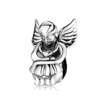 925 Sterling Silver Šumivé Andělská Andělská Křídla Jasné CZ Přívěsky pro Výrobu Šperků Fit Originální Značkové Náramky