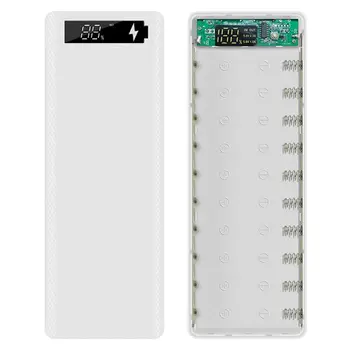 LCD Displej DIY 10x18650 Baterie Power Bank Case Shell Nabíječka Krabice Příslušenství
