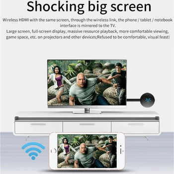 G6 TV Stick 2,4 GHz Video, WiFi Display Dongle HD Digitální HDMI Media Video Streamer TV Dongle Přijímač Pro Chromecast 2