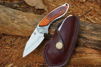 Malý zavírací Nůž Buck 271 Blade Tvrdost 58-60hr Redwood Rukojeť Přenosný Kapesní EDC Nástroj Mini Nůž