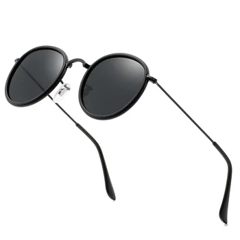Nové Vintage kolo rám polarizované sluneční brýle pro ženy Kovové univerzální ochranu proti uv záření sluneční brýle ženské Venkovní brýle na pláži