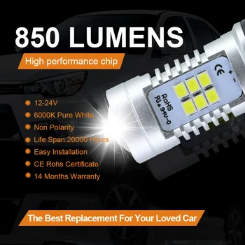 Apmatauto 2x H16 5202 LED Žárovky Pro Audi A3 8P C7 A6 S6 Q5 SQ5 2008+Auto LED Přední Zase světlo LED DRL ŽÁROVKA