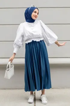 Muslimské Abayas Oblek Hidžáb Šaty 2 KS Spodní a Horní Móda 4 Sezóny Islámské Oblečení Kaftan Ramadán v Dubaji Vyrobené v Turecku