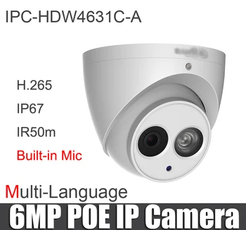 IPC-HDW4631C-6MP IP Kamera POE vyměňte IPC-HDW4433C-Vestavěný MIKROFON Síťová dome cctv kamery s původní logo