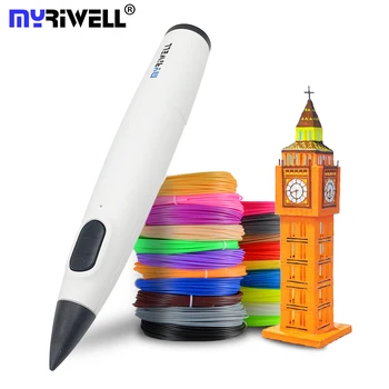 Myriwell 3D Pen DIY 3D Tiskárna Nízká Teplota 3d Tisk Pero Nejlepší pro Děti S PCL Vlákno 1,75 mm Vánoční Dárek k Narozeninám