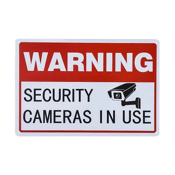 Vinobraní Kov Podepsat Varování Video Dohled Bezpečnostní Kamery V Použití
