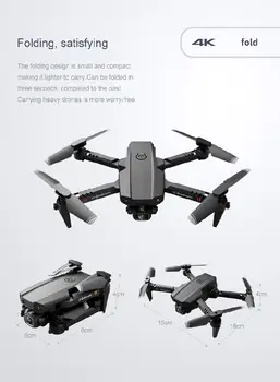 2020 Mini Rc Drone XT6 4K rozlišení 1080P HD, Duální Kamera, Wi-fi FPV Tlak Vzduchu nadmořská Výška Držet Skládací Quadcopter Gps Dron pro Chlapce, Dívka, Hračka