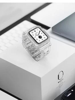 Nové Měkké Transparentní Pryže Sport Band pro Apple Watch 6 se 38/40/42/44mm Náramek Popruh pro iWatch Série 5 4 3 2 1 Watchband