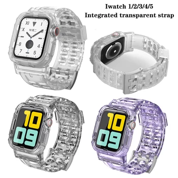 Nové Měkké Transparentní Pryže Sport Band pro Apple Watch 6 se 38/40/42/44mm Náramek Popruh pro iWatch Série 5 4 3 2 1 Watchband
