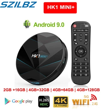 HK1 MINI+ Android 9.0 Tv Box RK3318 4GB, 128GB Wifi Dual 4K Smart TV Box S LED Obrazovky, multimediální Přehrávač, Set Top Box PK H96 max HK1