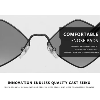 Nový diamant-tvarované sluneční brýle, ocean film, sluneční brýle, muži a ženy, osobnosti, brýle, módní kovové sluneční brýle
