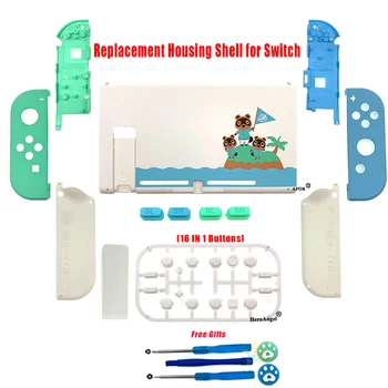 Pro Nintend Spínač Animal Crossing Konzole Náhradní Bydlení Shell Kryt pro Nintendo Spínač Joycon Případ s Plnou Sadu Tlačítek