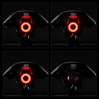ROCKBROS Půjčovna Smart Auto Brzda Snímání Světla IPx6 Vodotěsné LED Dobíjecí jízda na Kole Bike zadní Světlo Zadní Světla Příslušenství Q5
