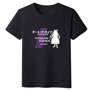 MGFHOME Anime JK DATUM LIVE Princezna Tohka Yatogami Cosplay Tričko Související s T-Shirt tričko t shirt Topy Tee Ženy Muži Černá