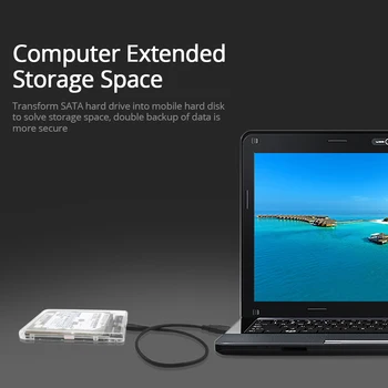 TISHRIC Nejnovější Transparentní USB3.0 Type-C, SSD Případě, Adaptér, DVD, HDD Sata Caddy Optibay 9,5 mm 2,5 palcový Box Pevný Disk Kabiny