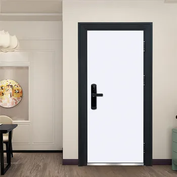 2ks/set Jednoduchý Bílý Dveře Nálepka Home Decor Samolepicí Vodotěsné Tapety PVC Plakát Renovace Dveří Zeď Art Mural Obtisky