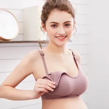 TFSCLOIN kojící spodní prádlo těhotné ženy podprsenku léto bezdrátové tenké nylonové těhotenství podprsenky anti-povislá push-up kojící podprsenku