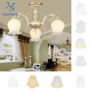 Baoblaze E27 Objímka Sklo Stolní Lampa Odstín Moderní Standardní Malé Stínidlo