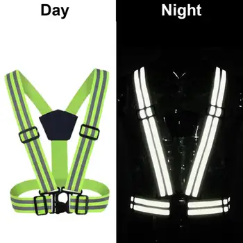 Venkovní Sporty, Noční Běh v Noci na Kole Světelný LED Reflexní Vesta Běh Reflexní Vesta Nastavitelná Vesta