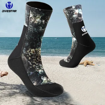 TaoBo 5mm Potápěčské Ponožky Quick-sušení Importované Gumové Masité Tělo v Teple Beach Ponožky Camouflage Plavání Ponožky Surfování Ponožky