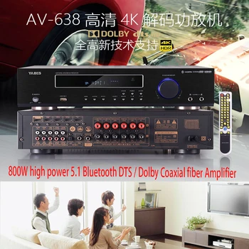 KYYSLB 500W/600W 220V 5.1 Bluetooth, Zesilovač, Domácí High-power Profesionální Digitální Zesilovač Dolby DTS HD Dekódování Zesilovač