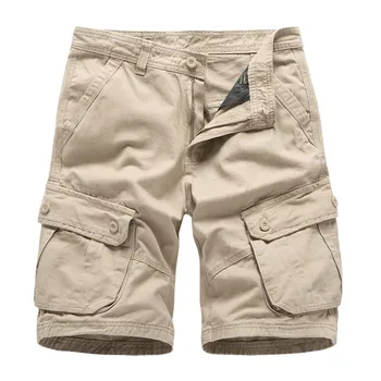 Ležérní kapsy šortky jogger celkové vojenské šortky, letní pánské volné kombinézy šortky mužů velké velikosti multi-pocket