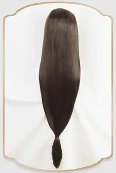 Hra Final Fantasy VII Tifa Lockhart Cosplay Paruka Dívky Příčesek 100 cm Pigtail Ženy Bangs Vlasy Periwig + Cap