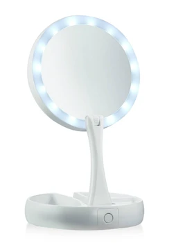 USB Make-up Zrcátko s Led Světlem Skladování Zrcadlo Vanity Mirror Podsvícený Stůl Kosmetická Zrcátka Kosmetické Nástroje pro Fotografii, Vyplnit Světlo