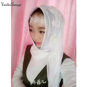 9 Barev Muslimské Šátky Šátek Ženy Hidžáb Dlouhé Pevné Nášivka Šál Maxi Viskóza Hidžáb Etnické Oblečení Islámský YS361