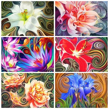 AZQSD Dospělé Malování Podle Čísel Květinové DIY Unframe Domácí Dekorace Akrylové Barvy olejomalba Podle Čísel, Abstraktní Umění, Jedinečný Dárek