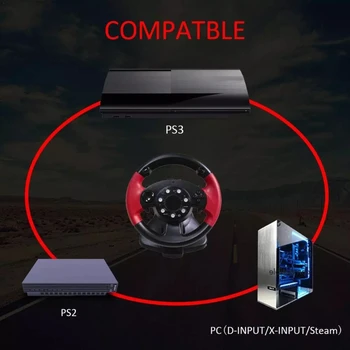 Gamepad Volant Pro FT33D3 Série 200°Rotace Dual Motor Vibrací Pro PS 3 PS/2/PC (D-INPUT/X-INPUT/Pára)