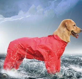 Červená Barva Vodotěsný Velký Pes Kabát Oblečení Vodotěsné Déšť Bundy Pro Velké Psy Červené Barvy D092r