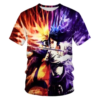 Módní 3D Pánské T-košile Naruto Osobnosti Tištěné T-košile Muži ' s Street Oblečení Kolem Krku tričko pro muže
