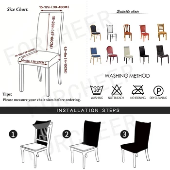 Spandex Židle Kryt Krismas Seatcover Anti-špína Elastické Židle Chránič Kryt, Jídelna Dekor 1KS