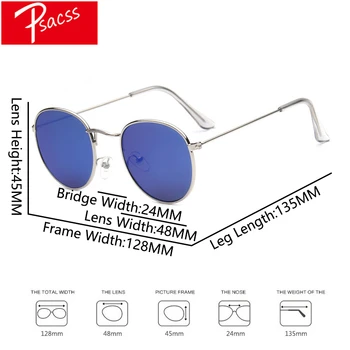 PSACSS 2020 sluneční Brýle, Ženy, Malý Kovový Rám Sluneční Brýle Pro Ženy/Muži Značky návrhář Vintage Záření Zrcadlové sluneční Brýle UV400, NOVÉ