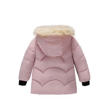 Nové dívčí bavlněné polstrovaný bunda dětská s kapucí péřová bunda dívčí bavlna polstrované oblečení dítěte zesílená bavlna polstrovaný kabát