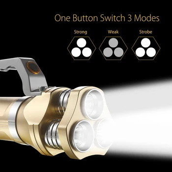 Svítilna Víceúčelový Výkonný Nabíjecí LED Svítilna T6 Led Korálek Svítilny Vodotěsné Reflektor Camping Lantern USB 18650