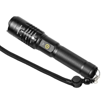 Anjoet Výkonné LED Svítilna XHP50.2 Dobíjecí Svítilna USB Zoom Camping Lantern Lovecké Svítilny sebeobrany, Použití 18650