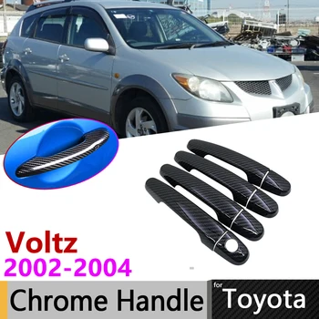 Černé Uhlíkové Vlákno Rukojeť Dveří Kryt pro Toyota Voltz 2002~2004 autodoplňky Samolepky Výbava Sada 4Door 2003