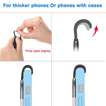 TFY Bezpečnostní Řemínek na Ruku s 360 Stupeň Rotace Kovový Kroužek Finger-Grip Držák A Stojan pro iPhone 6 Plus / 6s Plus / 7 Plus