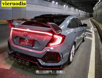 Auto Doplňky Pro Honda CIVIC Hatchback 2016 2017 2018 Spoiler ABS Plast Primer Barva, Zadní Kufr Boot Křídlo Lip Spoiler