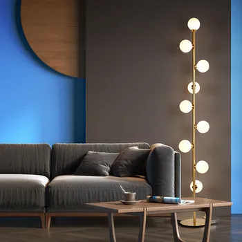 Moderní LED obývací pokoj stojící lampa noční světla home deco osvětlení Skleněná koule svítidla Nordic ložnice stojací lampy