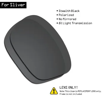 SmartVLT Polarizované sluneční Brýle Náhradní Objektivy pro Oakley Sliver - Stealth Black