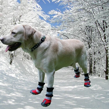 Psy Pet Déšť Boty Boty Pro Středně Velkoformátové Kamery Psy Botičky Venkovní Paw Protector Pes Boty Labrador, Čivava Pet Sníh Botičky