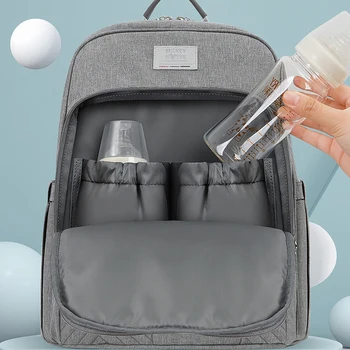 Disney Nové Módní Plenka Taška Multifunkční Maminka Taška Na Pleny Baby Cestovní Batoh, Velká Kapacita Mateřské Batoh Šedá