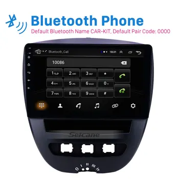 Seicane 10.1 palcový Android 8.1 Auto GPS Navigace Rádio pro Peugeot 107 2005-podpora TPMS DVR Carplay Zpětná kamera DAB+