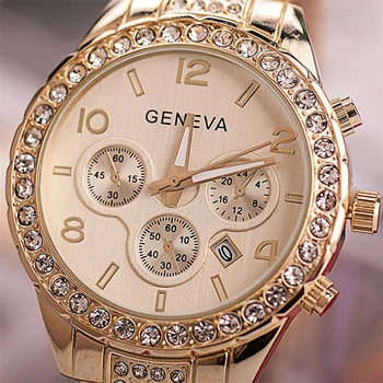 ŽENEVA luxusní hodinky ženy reloj mujer relojes para mujer hodinky pro ženy feminino reloj montre ženy hodinky zegarki damskie