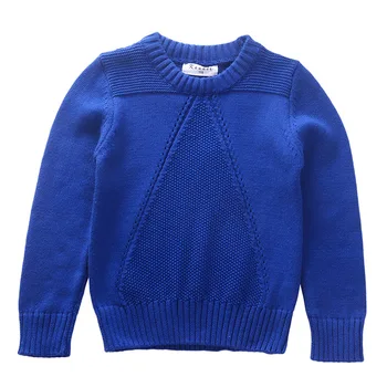 Plná barva elegantní kluci teplé svetry dlouhý rukáv pletené děti svetr dětské bavlněné oblečení tepelné zimní podzim