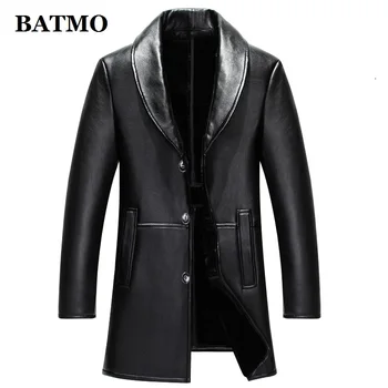 BATMO 2020 nové příjezdu zimní vysoce kvalitní pravé kůže fox kožešinové límce trenčkot muži ,pánské zimní Vlněné Vložky parky AL18